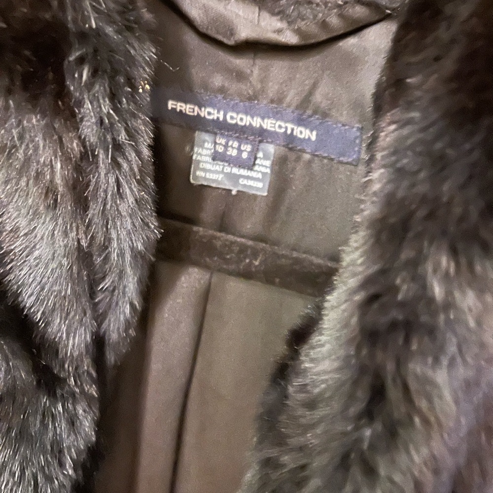 French Connection Rabbit Fur Vest, Size 6 - Picture 4 of 5